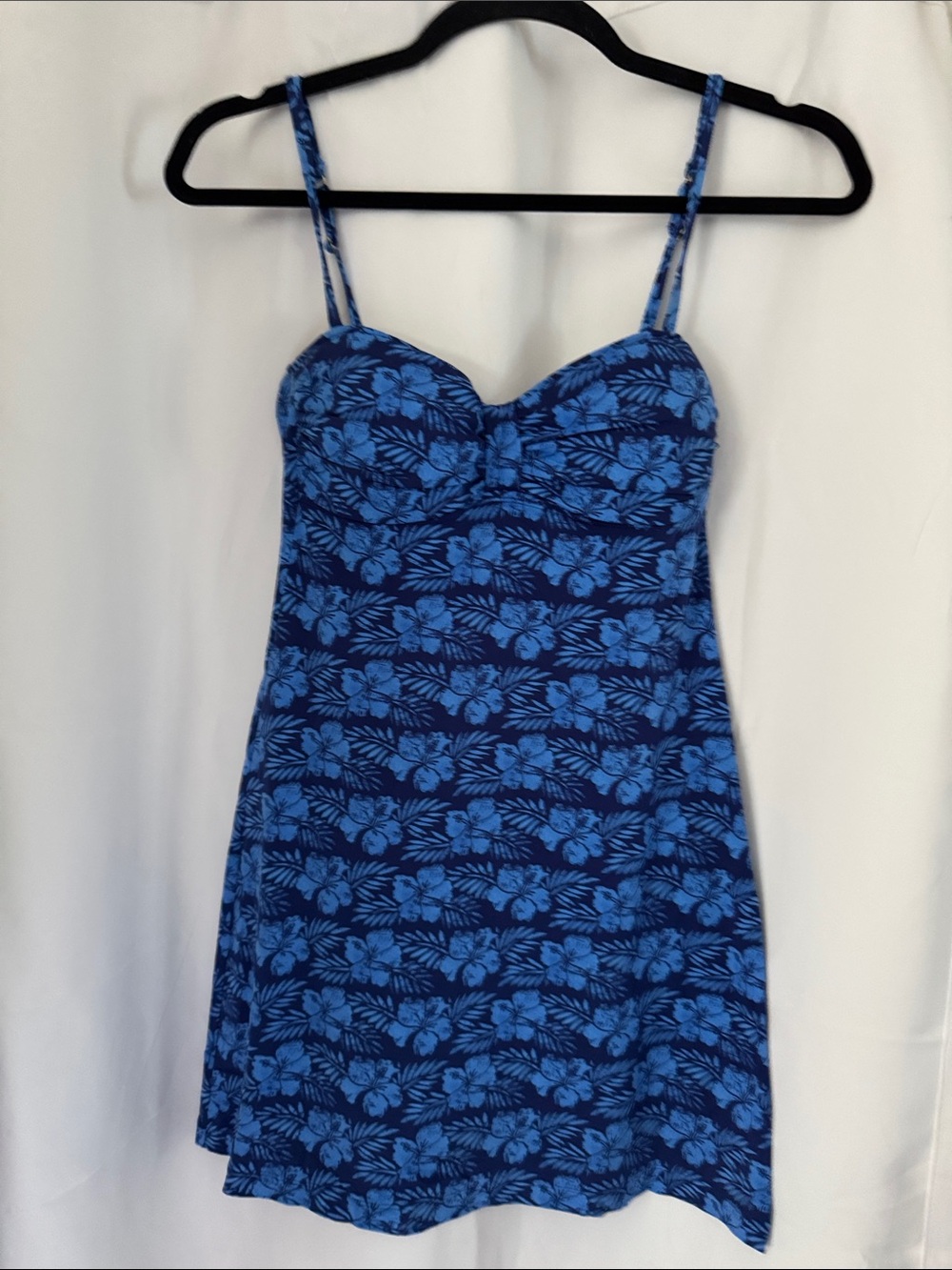 Tommy Bahama Womens Blue Tropical Foam Cup Spa Swim Dress size Medium
